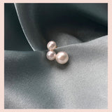 Neo Trois 18K Gold Plated Stud w. White Pearls