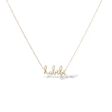 Habibi 18K Gold or Whitegold Necklace w. Diamond