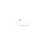 Chainette 18K Gold Ring w. Diamonds