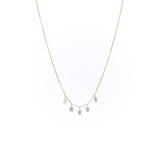 Danaé Baguette Cut 18K Guld Halskæde m. Diamanter