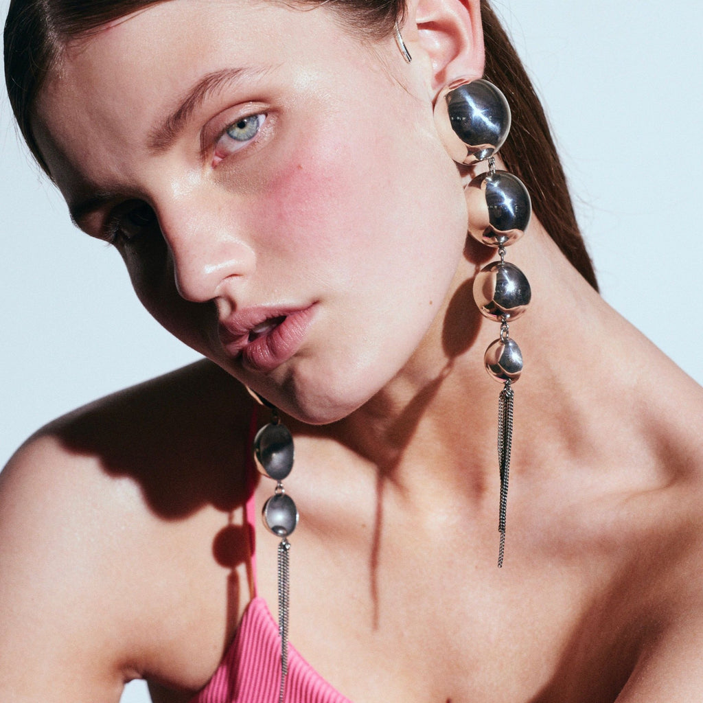 Cosmos Show Earrings Silver