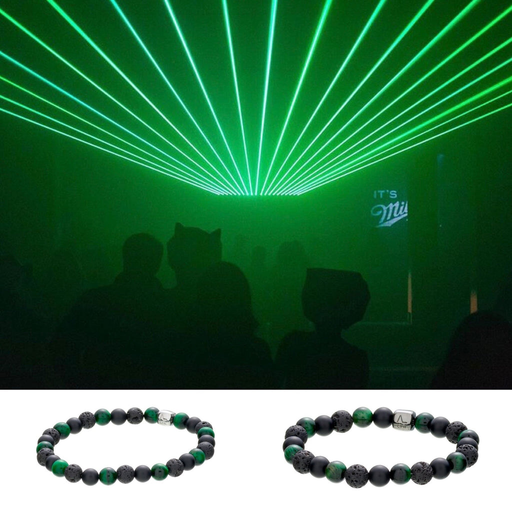 ColorUp Tuscany (8mm) sølv Armbånds m. Tigerøje & Onyx