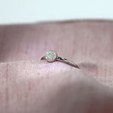 Rock Small 18K Whitegold Ring w. Diamonds