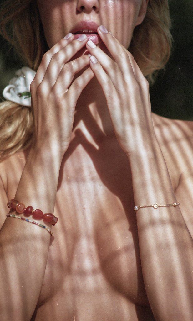 Spirale D'or Gold Plated Bracelet w. Beads & Pearls