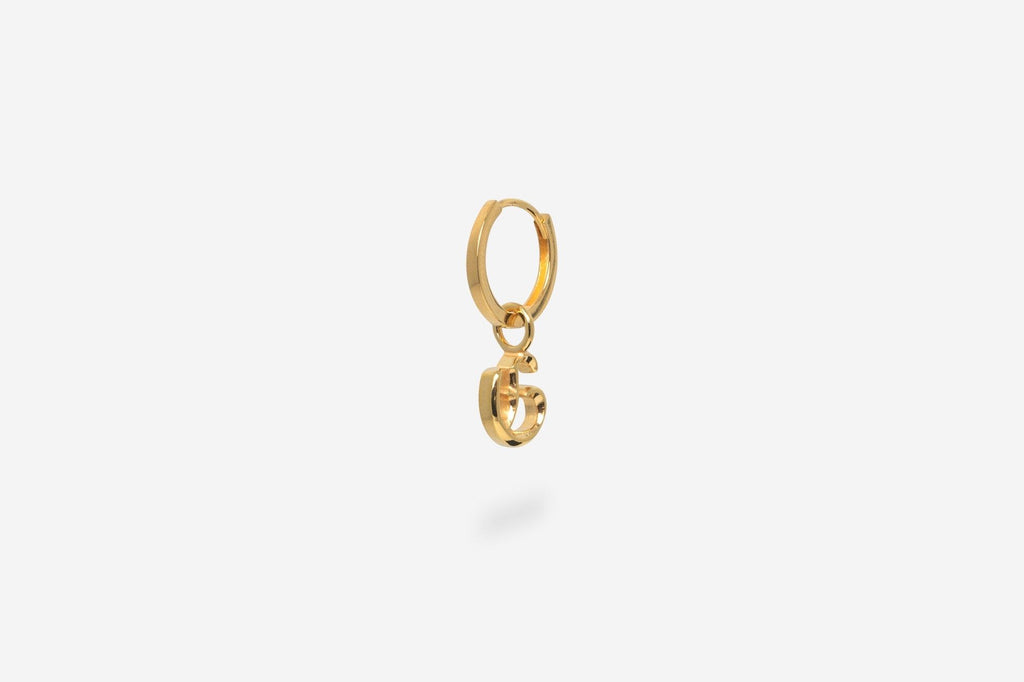 IX G Letter 22K Gold Plated Pendant