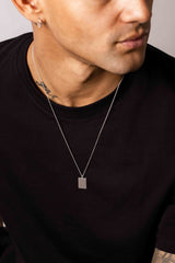 IX Square Silver Pendant