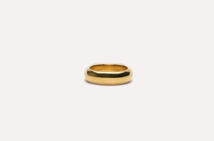 IX Mini Hexagon Gold Plated Ring