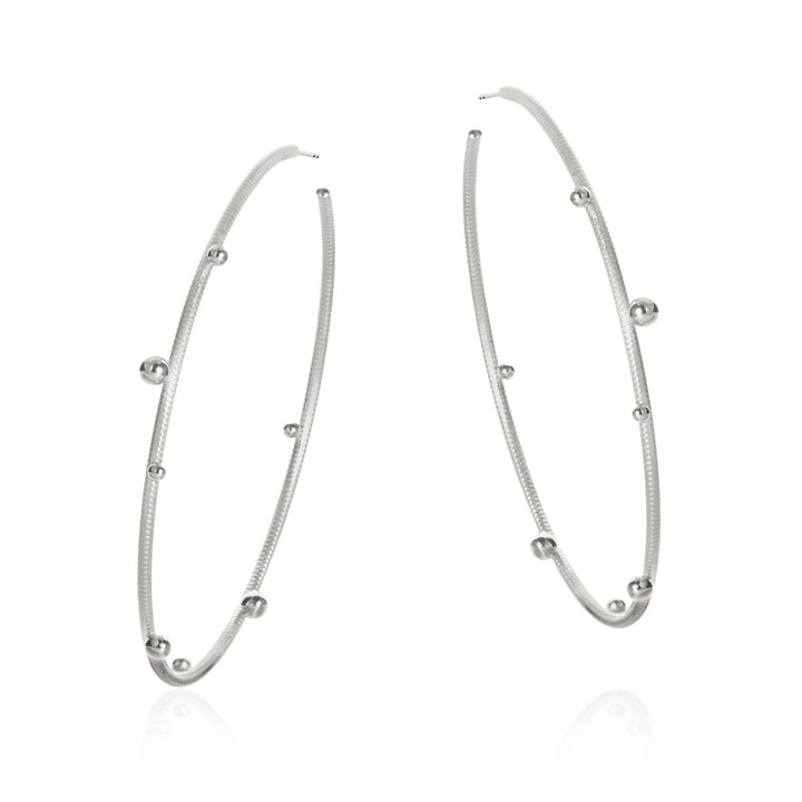 Mega Delphis Silver Earrings