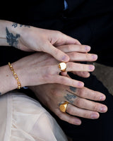 IX Oval Signet 14K Gold Ring