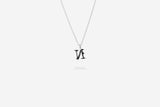 IX N Letter Silver Pendant