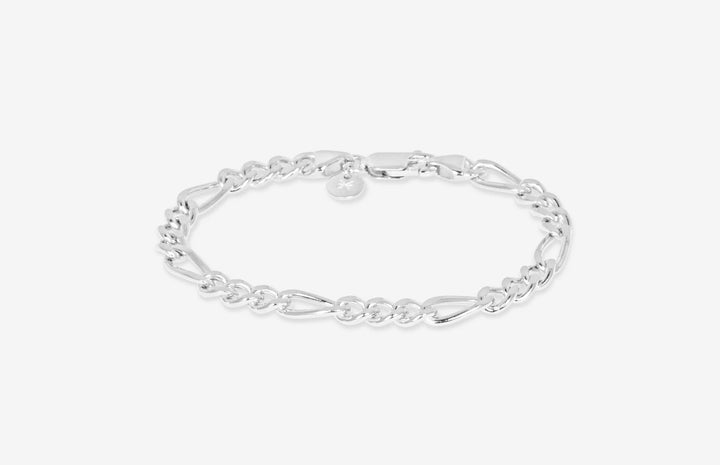 IX Chunky Figaro Silver Bracelet