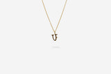 IX V Letter 22K Gold Plated Pendant