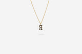IX R Letter 22K Gold Plated Pendant