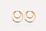 IX Double Hoops Gold Plated Hoops
