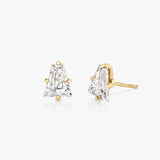 Iconic Keystone Ohrstecker aus 14K Gold I Labor-Diamanten, 0.75 Kt.