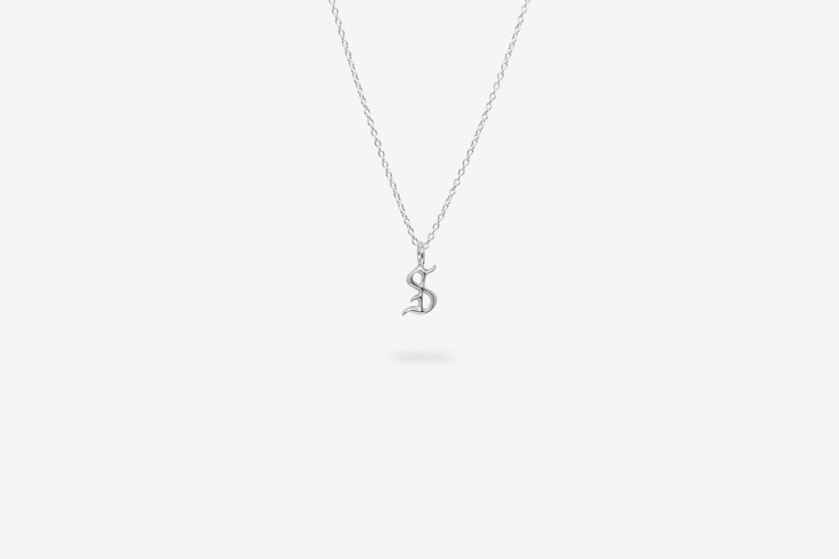 IX S Letter Silver Pendant