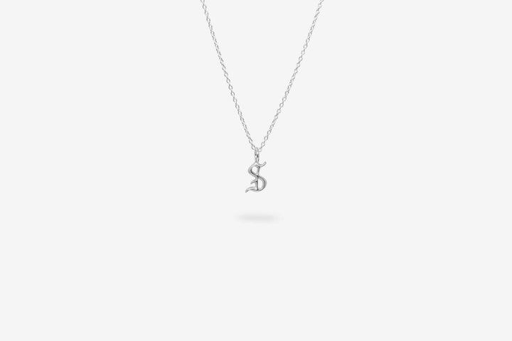 IX S Letter Silver Pendant