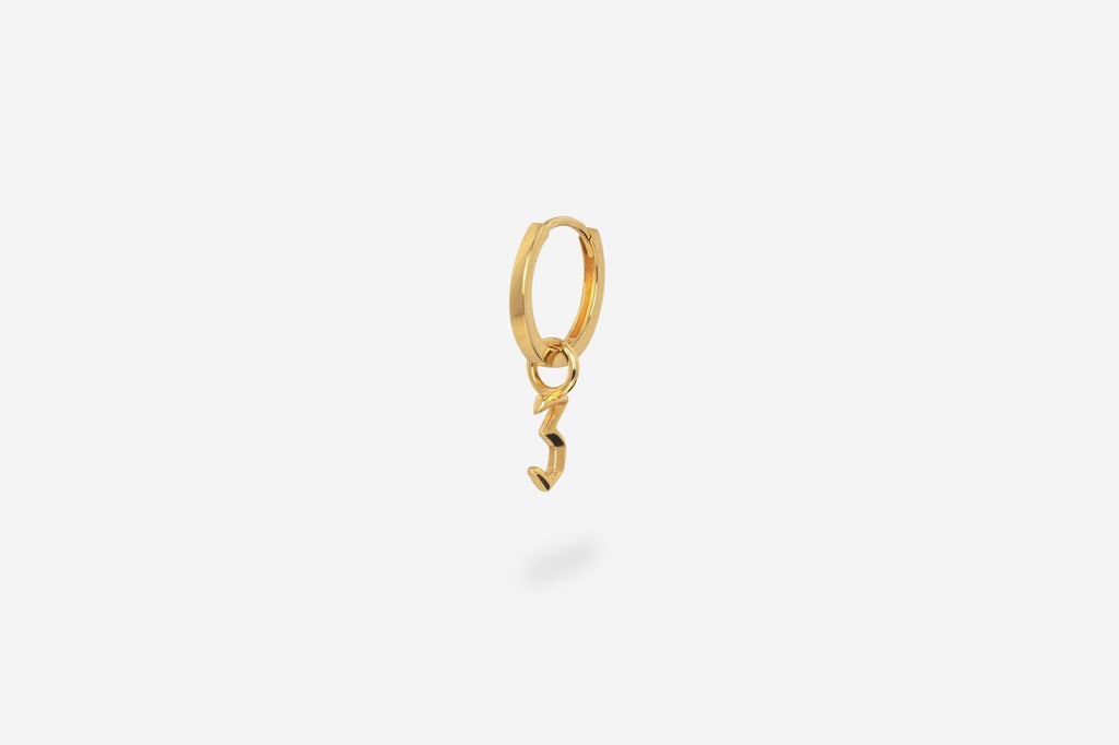 IX Lucky Number 3 Gold Plated Pendant