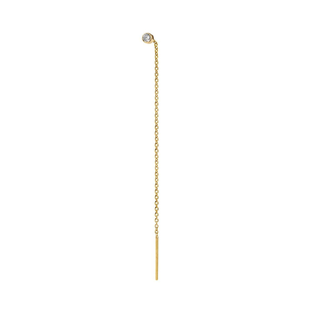 Chain White 18K Gold Earring
