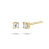 Regnbue Hvid 18K Guld Ørering m. Diamanter