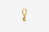 IX C Letter 22K Gold Plated Pendant