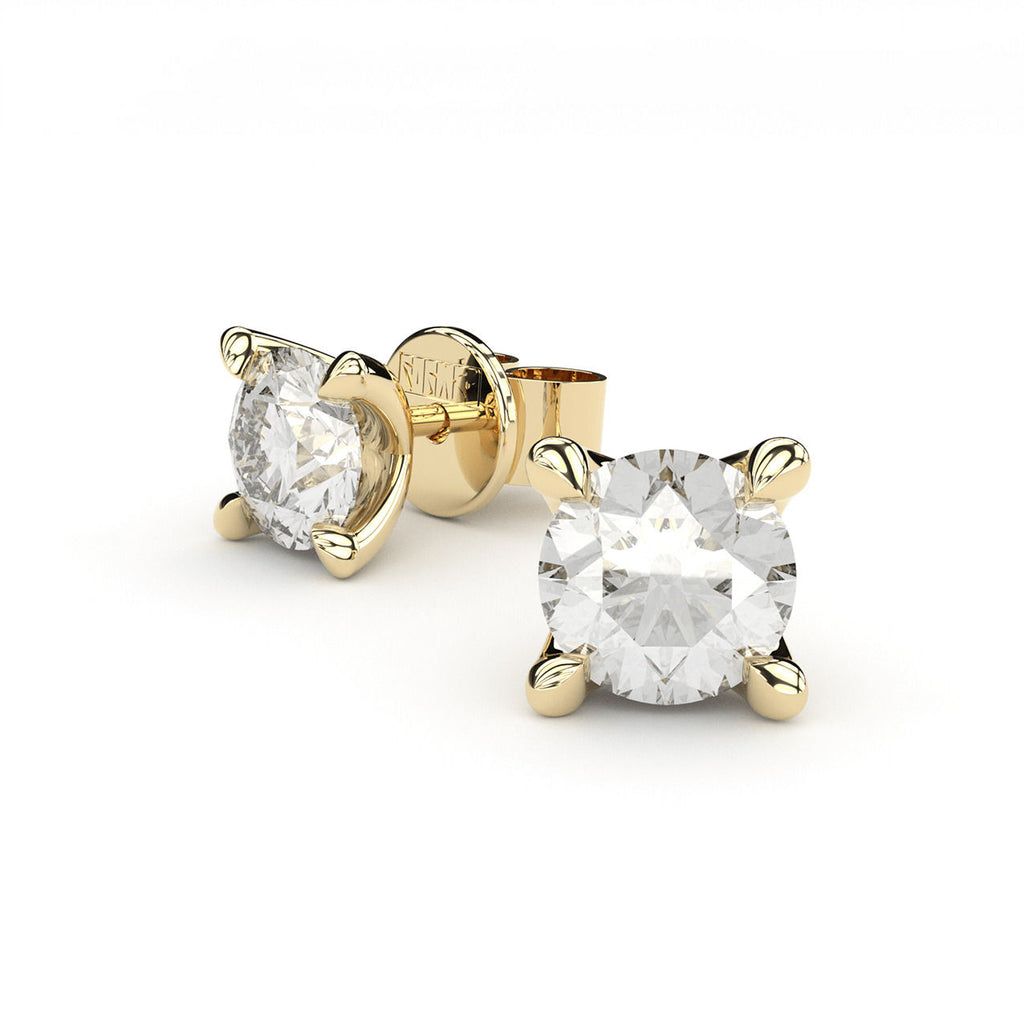 Grand Duo 18K Gold Earrings w. Lab-Grown Diamonds