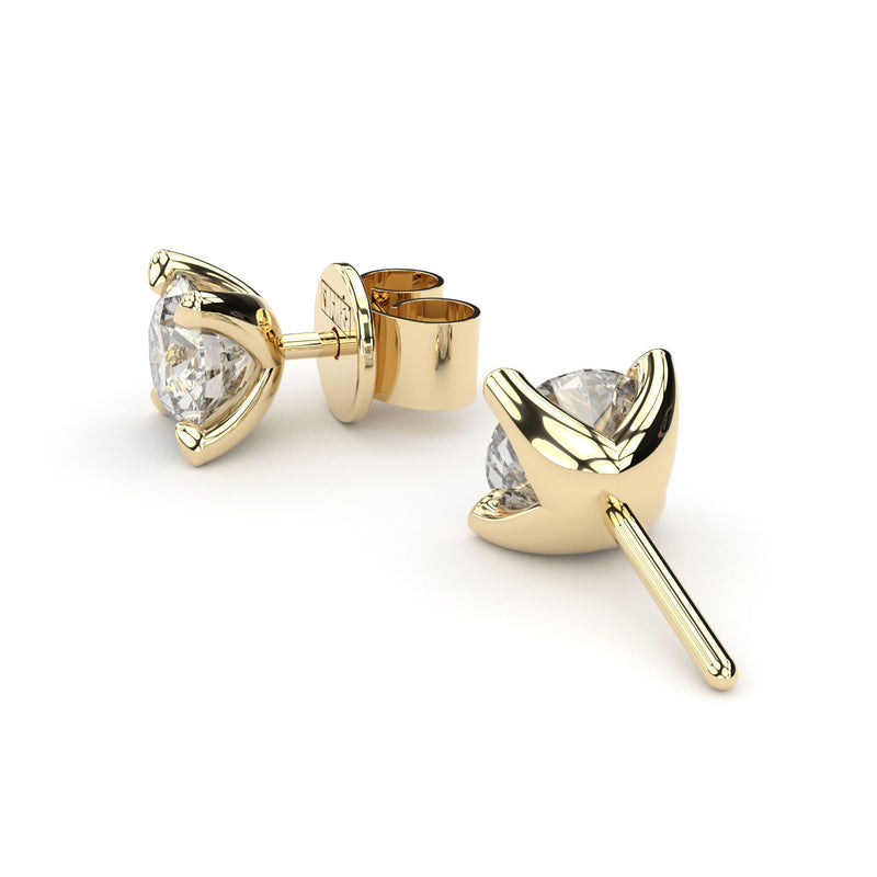 Grand Duo 18K Gold Earrings w. Lab-Grown Diamonds