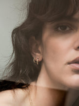 Diamond 0.18 14K Gold, Whitegold or Rosegold Huggie w. Diamonds