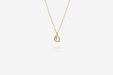 IX Q Letter 22K Gold Plated Pendant