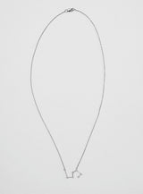 Star Sign Leo 18K Whitegold Necklace w. Diamond