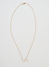 Star Sign Leo 18K Gold Necklace w. Diamond
