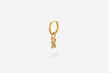IX R Letter 22K Gold Plated Pendant