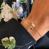 Scull Bracelet Gold, White