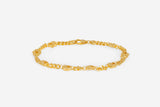 IX Rock Curb Gold Plated Armband