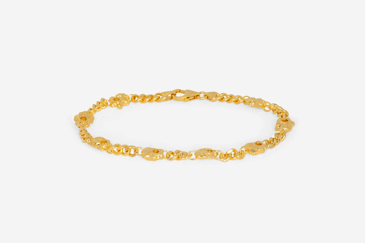 IX Rock Curb Gold Plated Armband