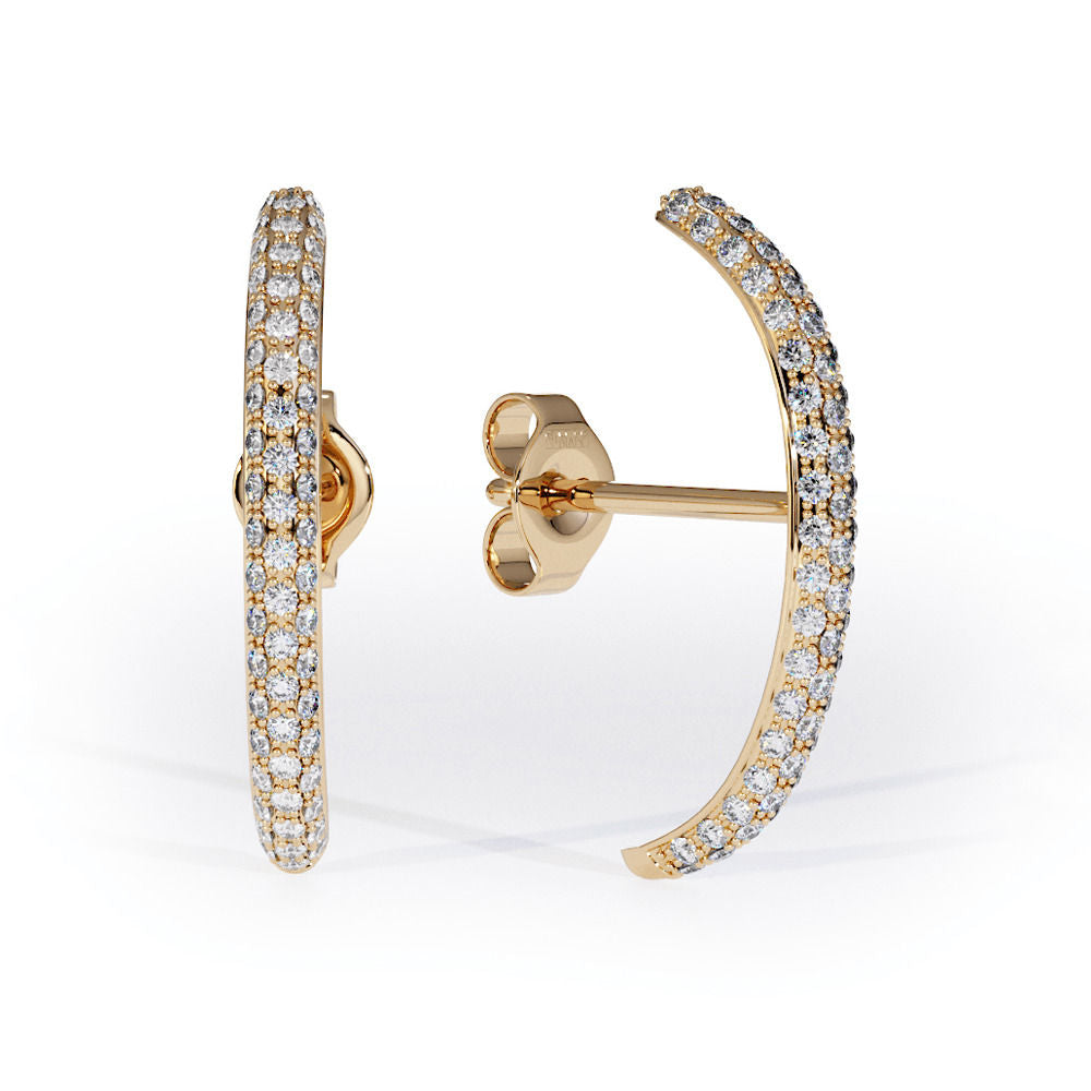 Grace lobe 18K Guld Øreringe m. Lab-Grown Diamanter