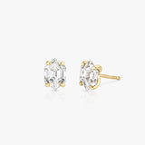Iconic Long Hexagon Ohrstecker aus 14K Gold I Labor-Diamanten, 0.75 Kt.