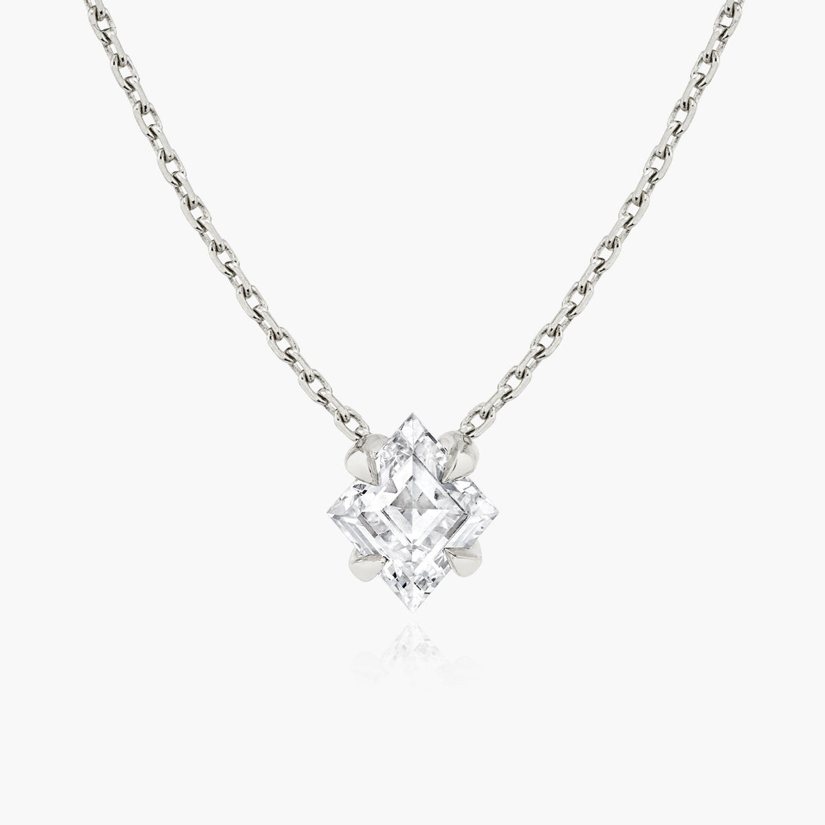 Iconic Lozenge 14K Gold Necklace w. Lab-Grown Diamonds, 0.75 ct.