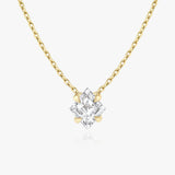 Iconic Lozenge 14K Whitegold Necklace w. Lab-Grown Diamonds, 0.75 ct.
