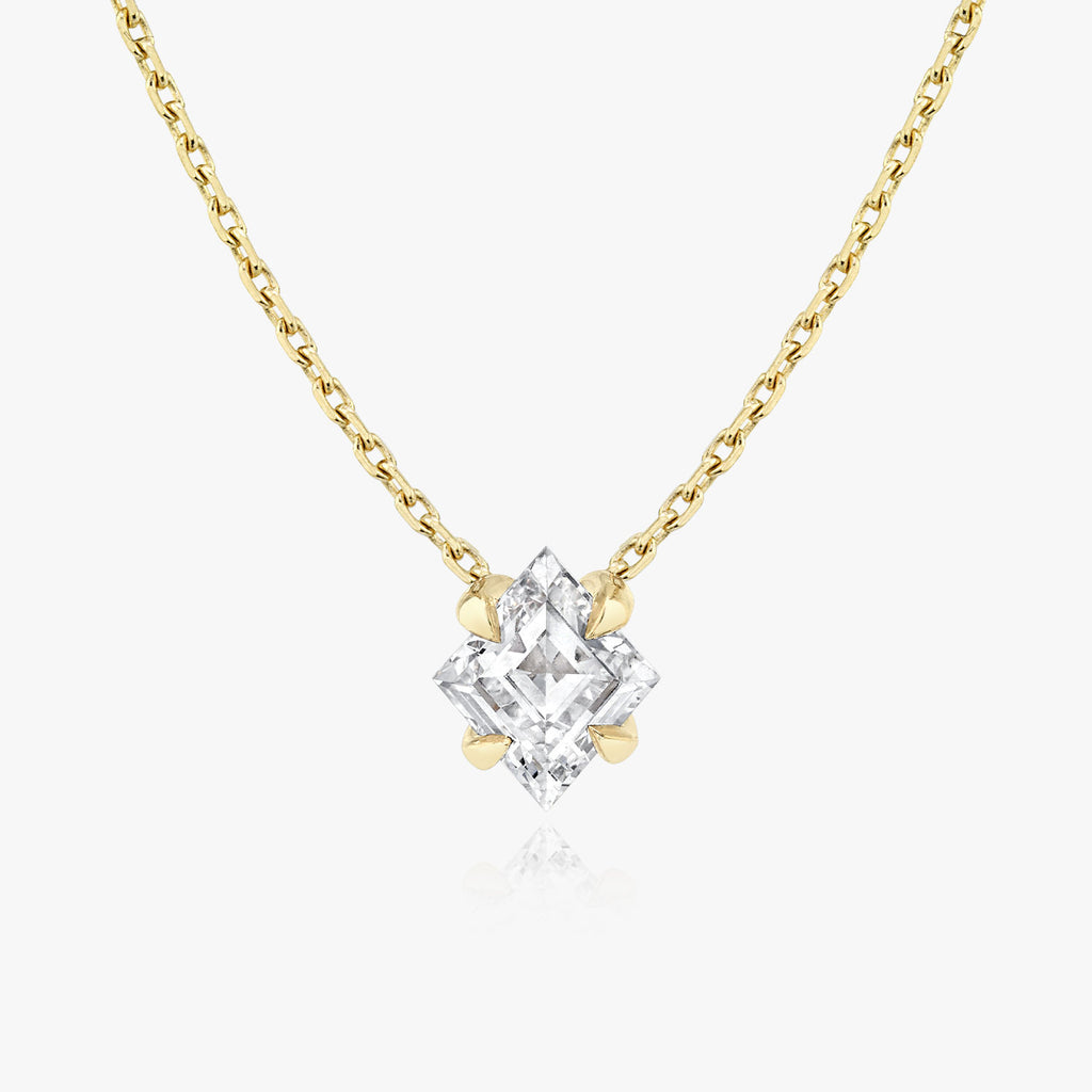 Iconic Lozenge Halskette 14K Gold I Labor-Diamanten, 0.75 Kt.