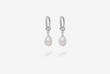 IX Ocean Pearl Silver Hoop