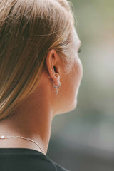 IX F Letter Silver Pendant