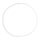 Half Pearls Halskette aus Silber I Perlen