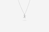 IX X Letter Silver Pendant