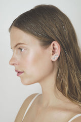 The Magician Silver Earring w. White Zirconia