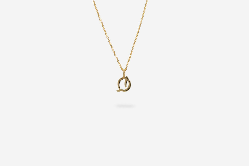 IX Q Letter 22K Gold Plated Pendant