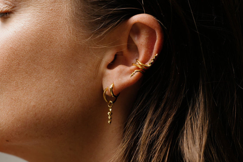 IX Conch Gold Plated Ear Cuff