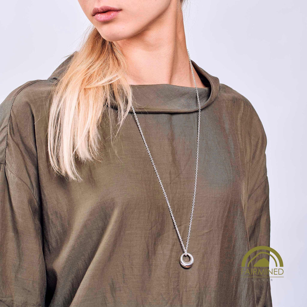 Minrl | Aura Large Charm Silver Pendant