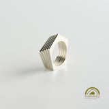 Minrl | Random Polygons Five Hexagons Silver Rings