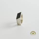 Minrl | Random Polygons Five Hexagons Silver Rings